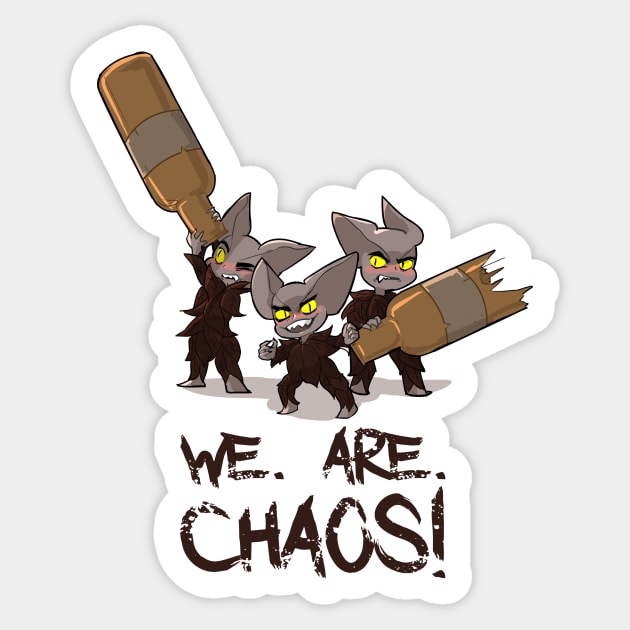 Boozies - We. Are. Chaos! Sticker by Thornvale Store